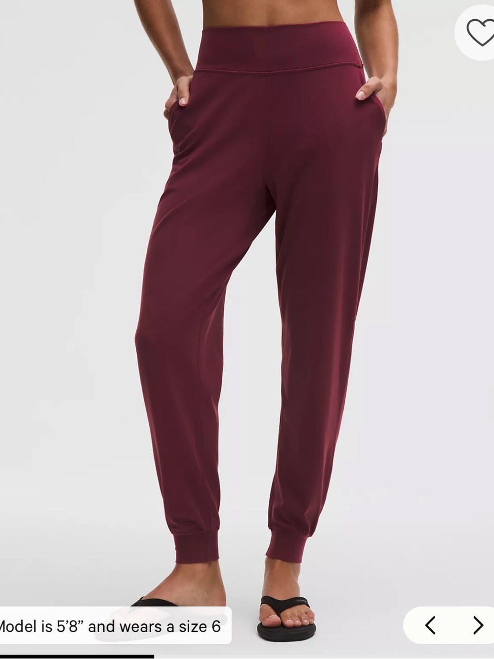 Lululemon Align High Rise Joggers in Burgundy Bay Size 20
